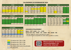 calendrier ouverture parc accrobranche vanciaventure lyon 2024